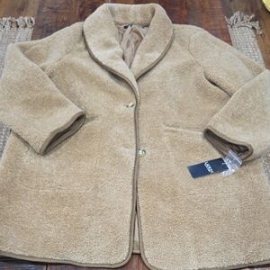 Lauren Ralph Lauren Women's Camel Teddy Jacket NWT